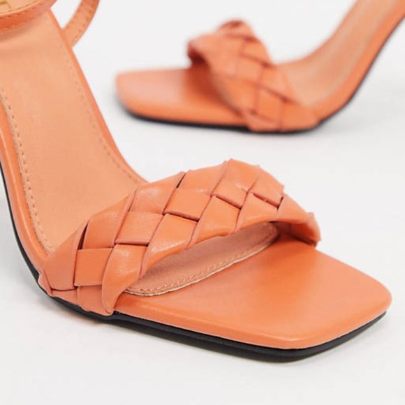 RAID Judy braided heeled sandals in burnt orange - Picture 3 of 9
